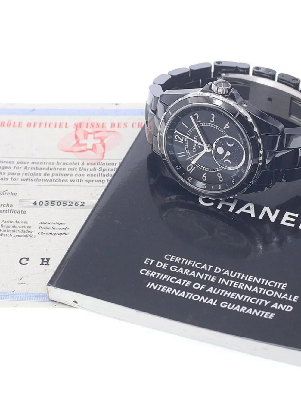 CHANEL J12 H3406 Moon phase black Dial Automatic Men's Watch_963365